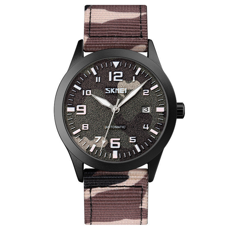 Sport Camo Nylon Strap Automatic Mechanical Watch