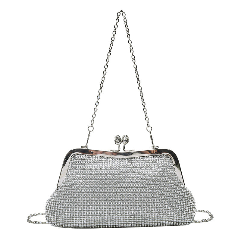 Crossbody Net Red Dinner Clip Chain Bag