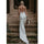 Little White Evening Gown With Train Brigade Shot Long Dress