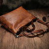 Men's Vegetable Tanned Leather One Shoulder Messenger Bag