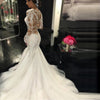 Trailing White Temperament Is Thin And Long Lace Wedding Dress