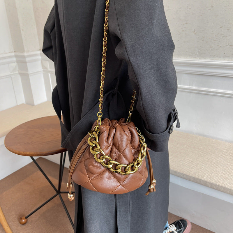 Casual Mini Chain Bucket Bag Design Sensation Crossbody