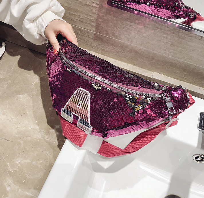 Fanny Pack Korean Children 2021 New Trend Sequins Mini Shoulder