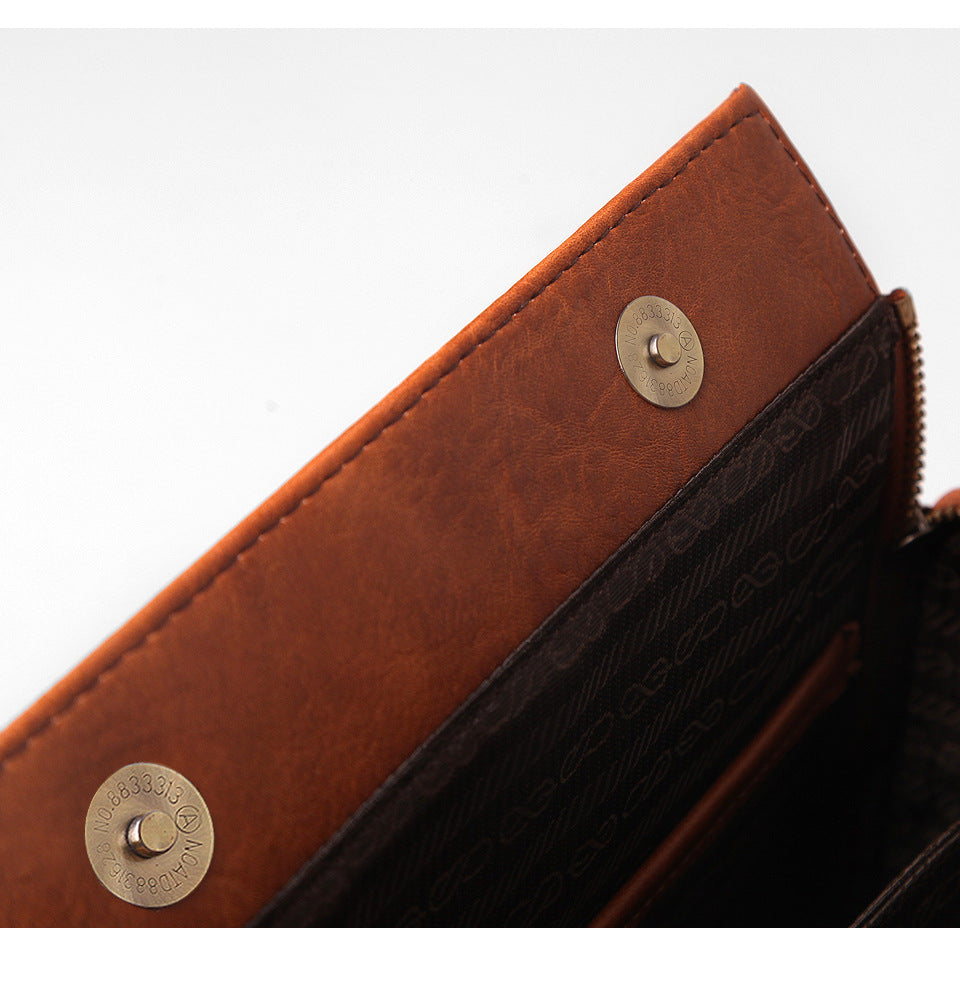 Leather Large Capacity Multi-Pocket Business Laptop Handbags