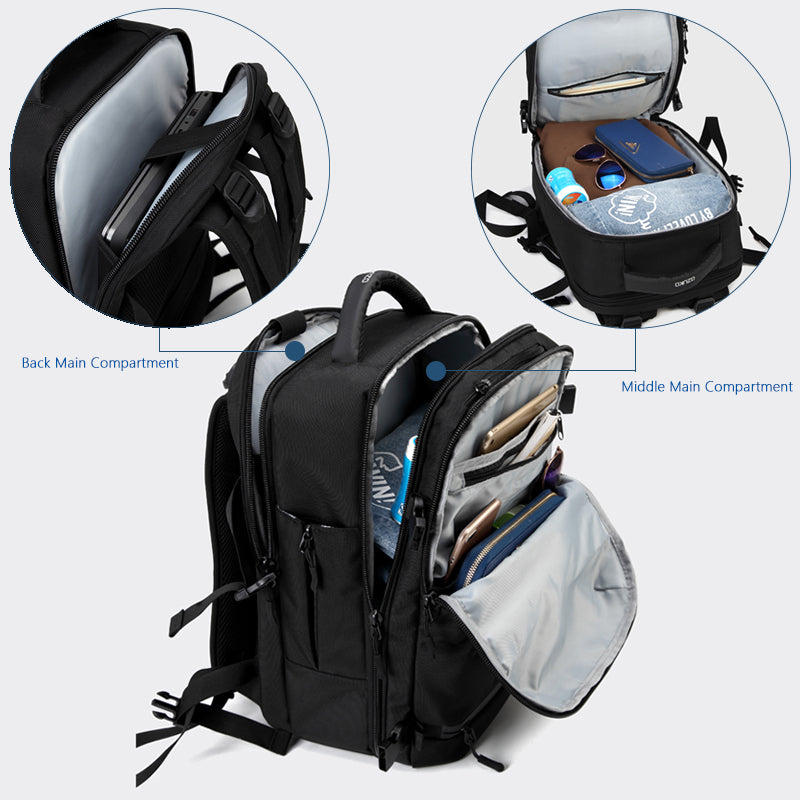 Outdoor multi-function usb backpack male