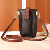 Simple Contrast Color Leather Shoulder Diagonal Bag