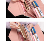 Korean version of the garden small floral rhombic hit color envelope buckle three fold wallet long ladies wallet