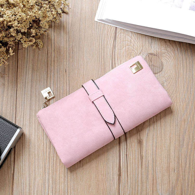 Leather Zipper Long Women Wallet