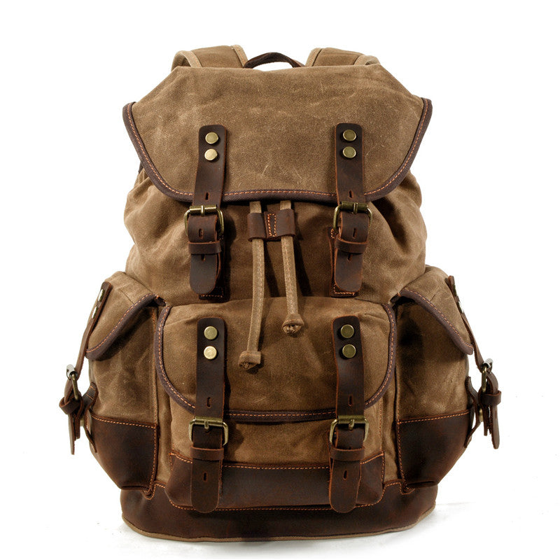 Wear-resistant canvas backpack