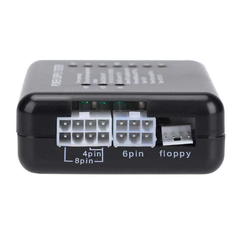 PC Computer ATX SATA HDD Power Supply Tester LED Indication 20 24pin PSU Diagnostic Tool testing for Anode Cathode 12V 5V 3.3V