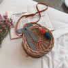Versatile Crossbody One Shoulder Rattan Basket Bag Tote