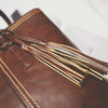 Thick line big bag tassel portable casual shoulder bag