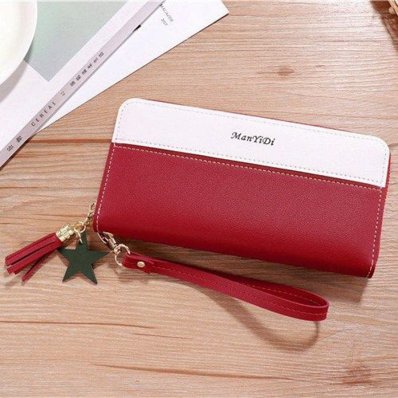 PU Imitation Leather Card Case Zipper Wallet