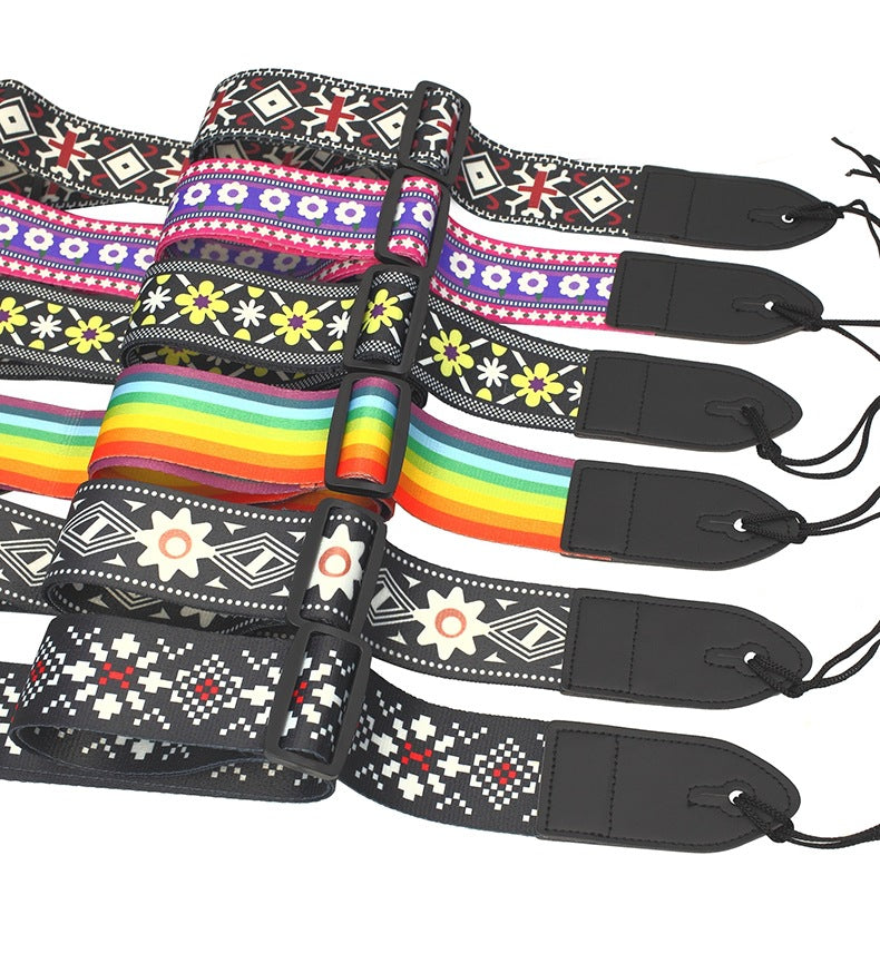 Printed strap color guitar shoulder strap