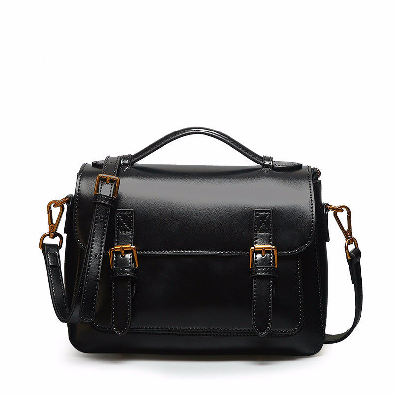 All-match Trend Cowhide Messenger Handbag Women