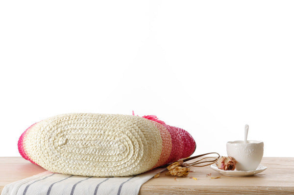 Korean Straw Plaited Son And Mother Beach Shoulder Bag