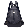 Soft leather woven backpack