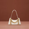 Chain leather shoulder bag