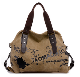 Canvas bag fashion lady shoulder bag graffiti printing bag female