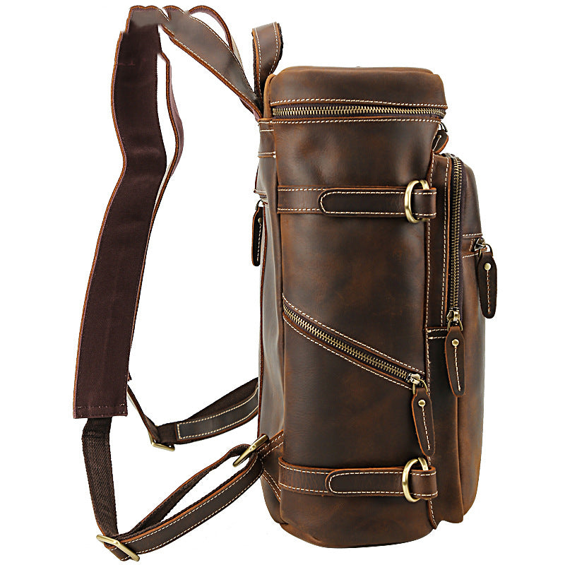 Leather backpack