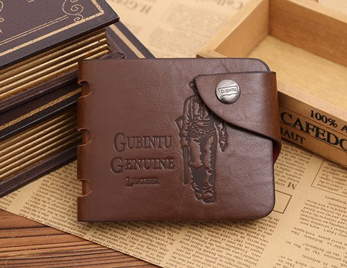 Tri-fold European and American hipster men's antique retro multi-card wallet