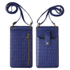 Multi-function Crossbody Bag For Mobile Phone Crocodile Pattern Wallet Card Holder