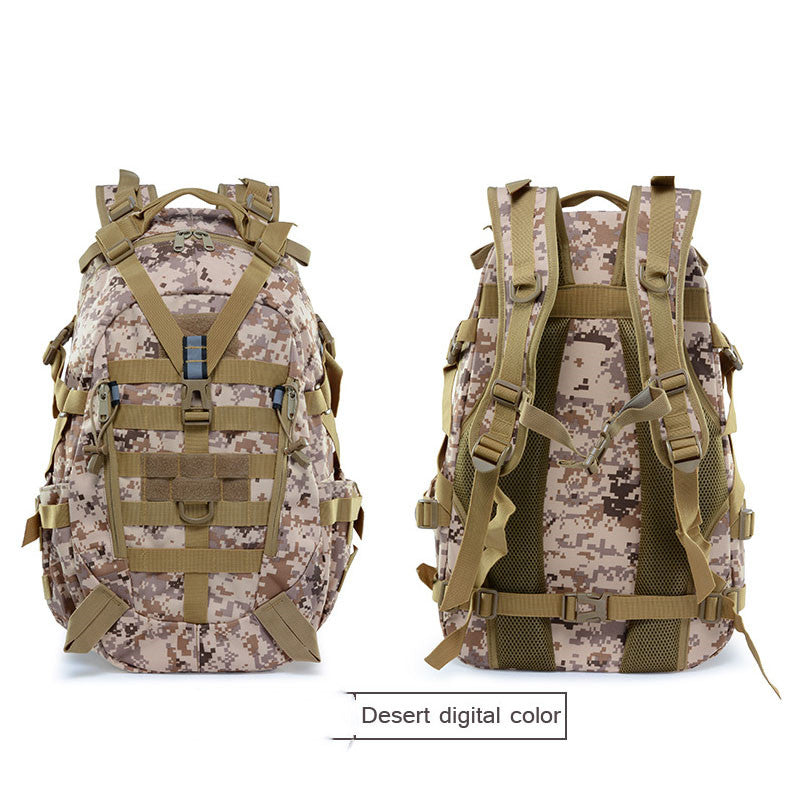 Camouflage Tactical Bag Backpack Double Shoulder Sports Backpack Can Hang Waist Bag