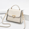 Fashionable Simple Solid Color Leather Small Square Bag