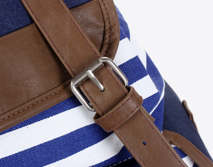 Horizontal striped bag backpack