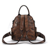 Vintage first layer cowhide backpack