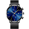 Fashion Mesh Strap Men's Calendar Watch Luminous Quartz