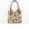 Floral Single Shoulder Bag Handmade Crochet Cotton Yarn Ball