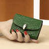Snake Head Buckle Organ Card Holder Female Snake Embossed Leather