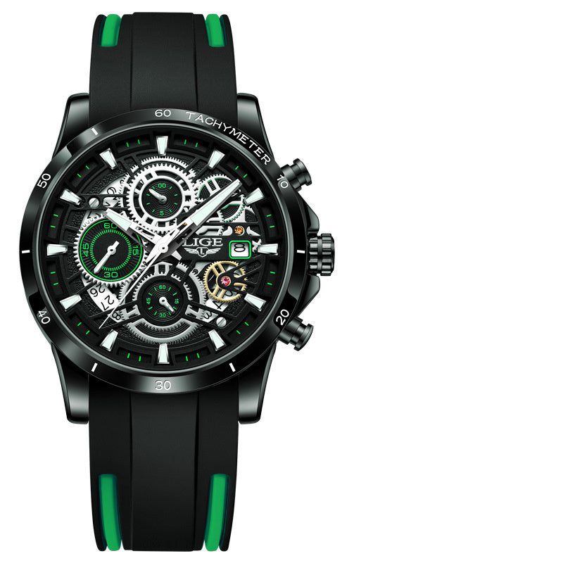 Quartz Watch Skeleton Design Multifunctional