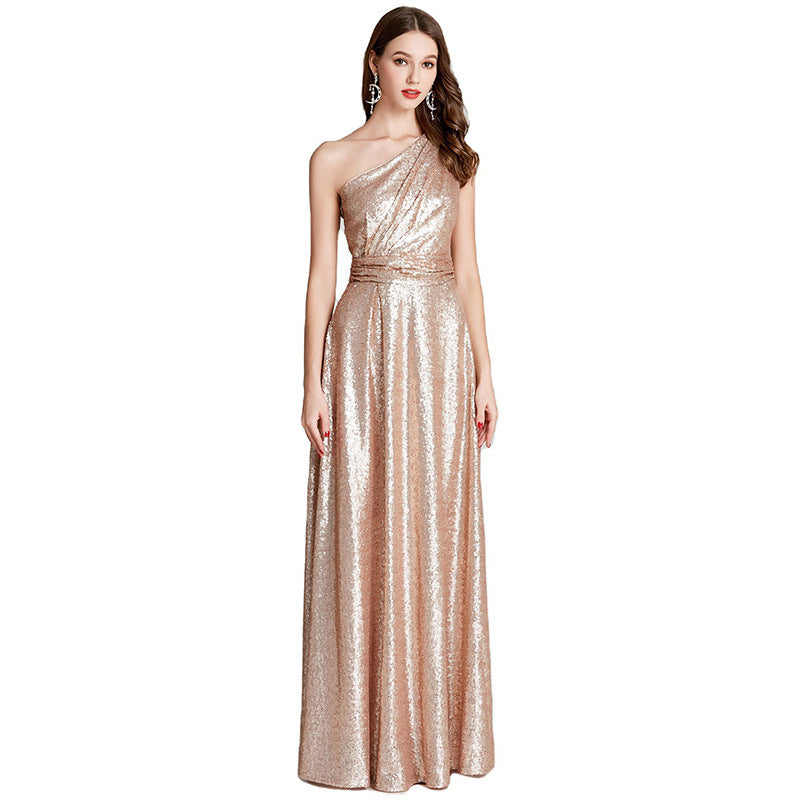 Large Bridesmaid Dress Banquet Dance Host Evening Dress