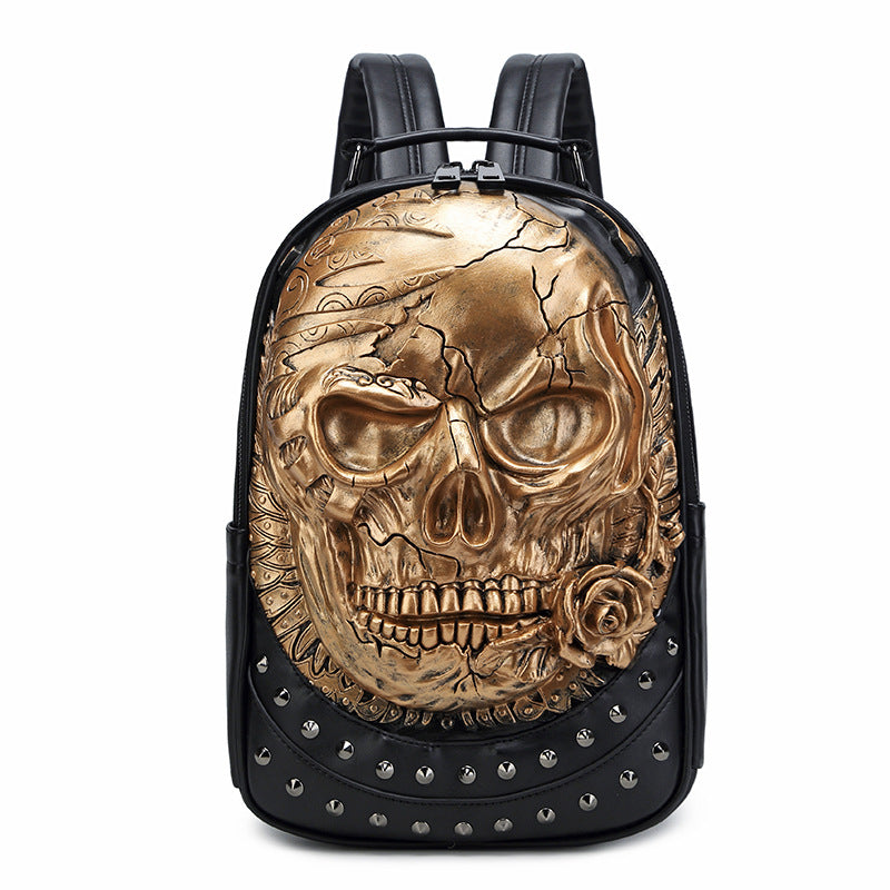 Gothbag™ 3D Skull Backpack Unique Stylish 3D Embossed Skull Goth Bag