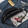 Men's and women's close-fitting double zipper flannel belt bag