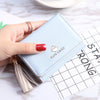 Three Fold Short Lady's Small Tassel Wallet Bag