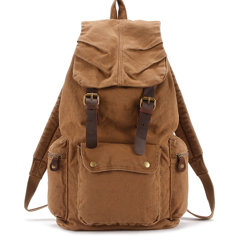 Leisure backpack large capacity canvas bag