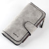 Long buckle ladies wallet clutch