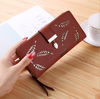 2021 Women Purse Female Long Wallet Gold Hollow Leaves Pouch Handbag For Women Purse Card Holder Portefeuille Femme