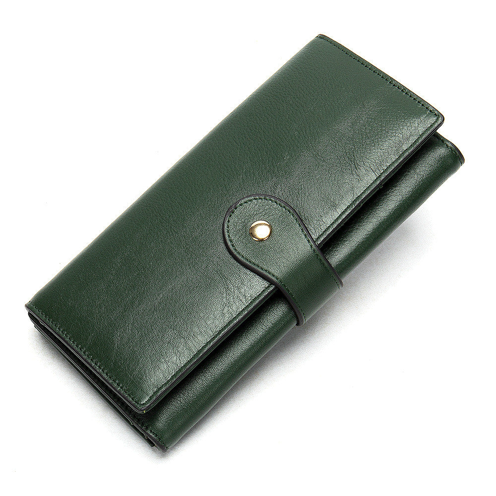 Leather lady antimagnetic RFID wallet