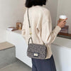 Lingge fashion all-match crossbody one-shoulder armpit small square bag