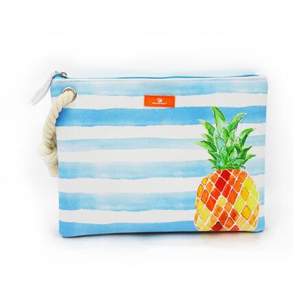 Women's Wet Bikini Clutch Bag Brand Designer Fashion Stripe Lady's Handbag Flamingo Hemp Rope Beach Bags Bolsa Feminina