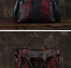 Fashion Retro Style Female Big Bag Oblique Cross Handbag Pure Color First Layer Cowhide Briefcase Bag