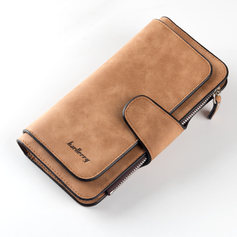 Long buckle ladies wallet clutch