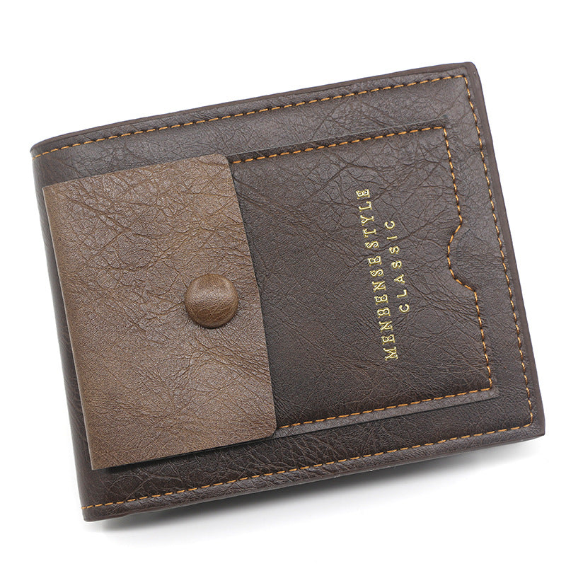 Men's Short Retro Large Capacity Fashion Casual Multi-card Wallet