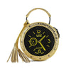 Personality Fun Clock Clock Sequins Reflective Tassel Female Tide Pu Messenger Bag