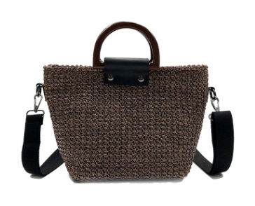 Simple and versatile popular straw bag woven beach bag large capacity female bag holiday summer shoulder bag