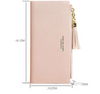 Fashion Simple Cross Pattern Tassel Zipper Wallet